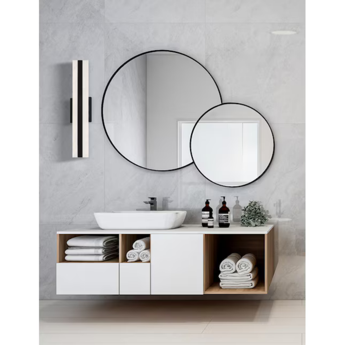 Origin 21 Emporia 24-in 1 Light Matte Black Bathroom Vanity Light Bar