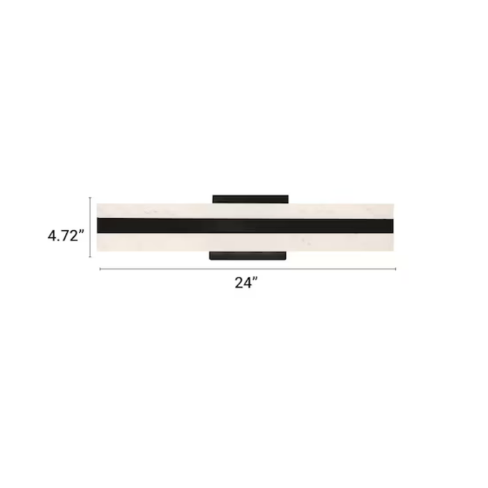 Origin 21 Emporia 24-in 1 Light Matte Black Bathroom Vanity Light Bar