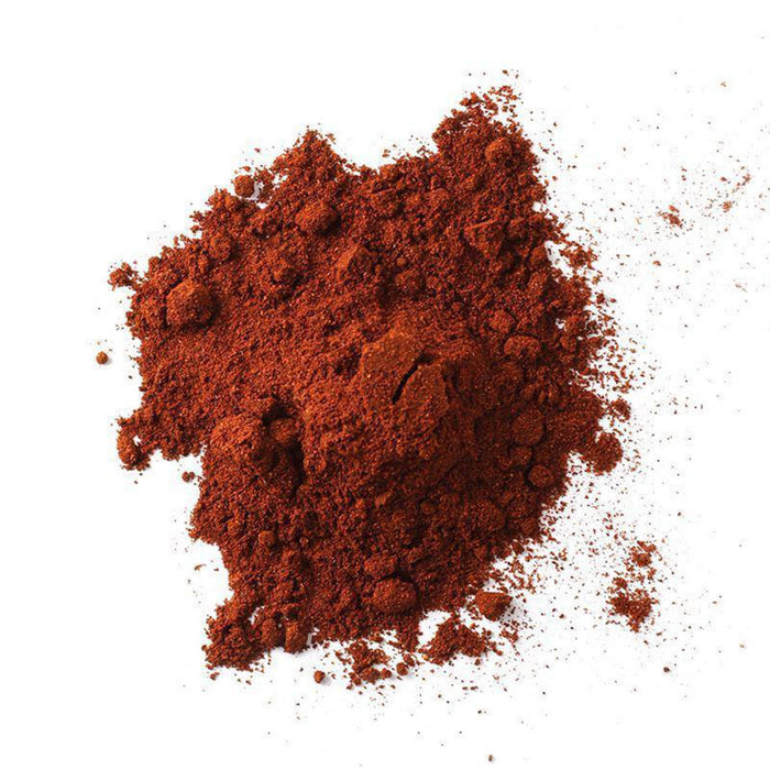 Closeup of a dark red powder
