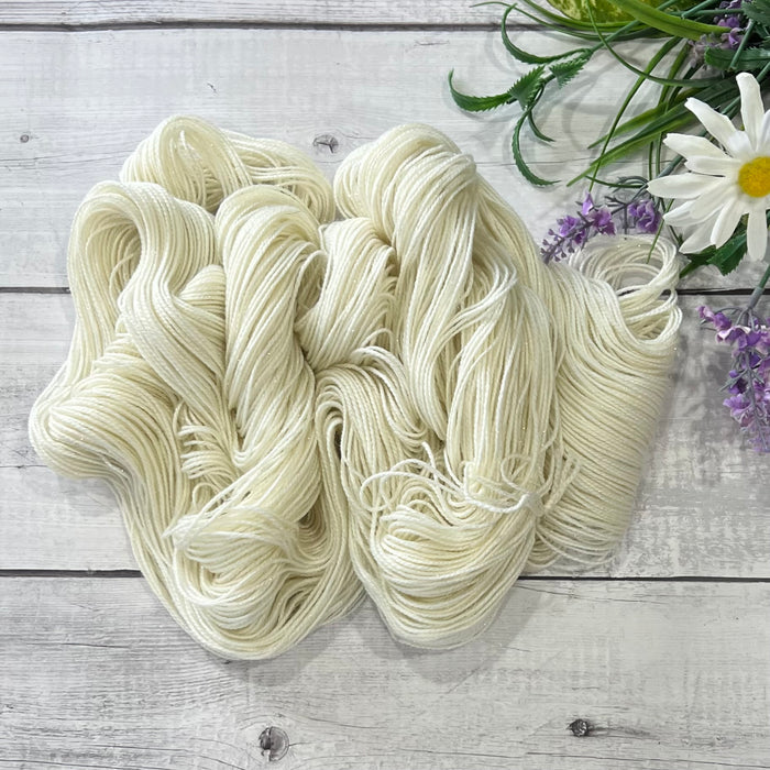 "Pearl" Deluxe Sparkle Fingering Hand-dyed Yarn