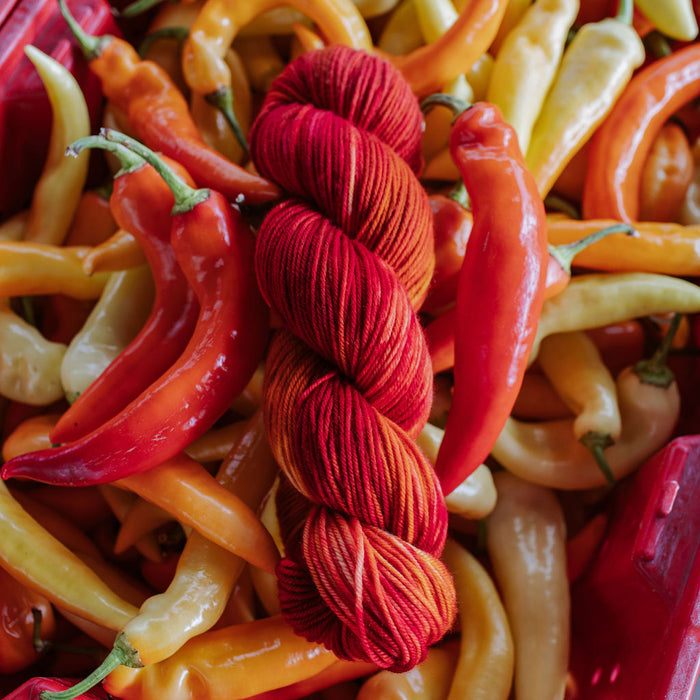 "Peppers" Hand-Dyed Yarn – Garden Collection