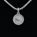 Philadelphia 76ers Official NBA Micro Logo Pendant in White Gold