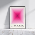 Pink Irish Print - Bándearg. Irish colour art