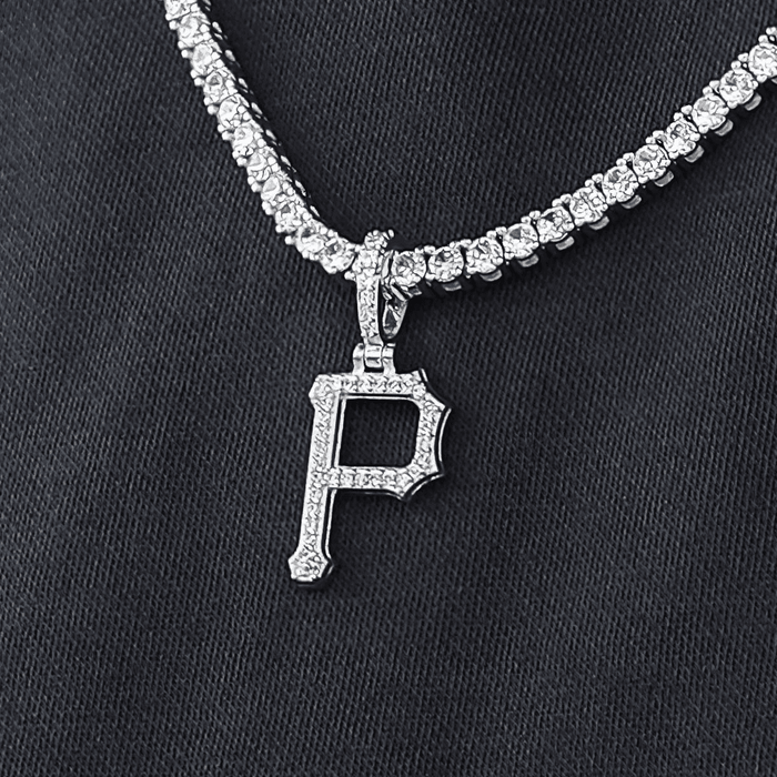 Pittsburgh Pirates Micro Pendant in White Gold - The GLD Shop