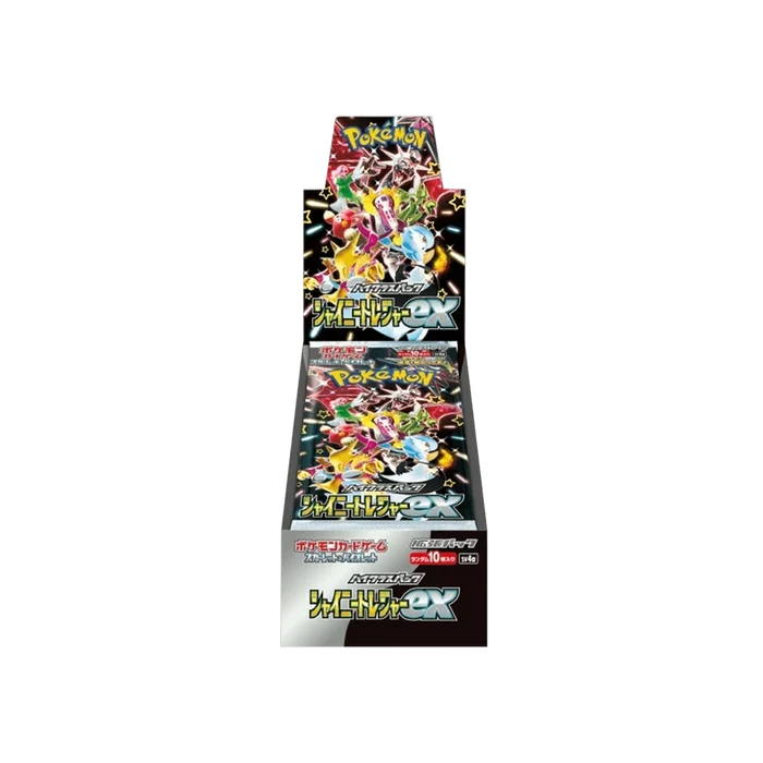 Pokémon TCG Shiny Treasure ex Booster-Box mit Pokémon-Karten und Verpackung, von The Pokémon Company, für Sammler und Spieler