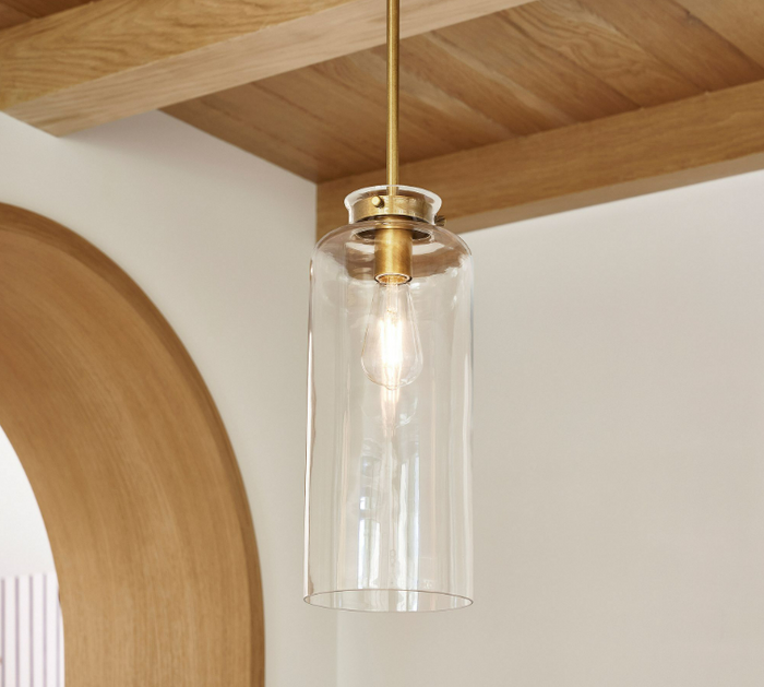 Pottery Barn Anderson Glass Cylinder Pendant
