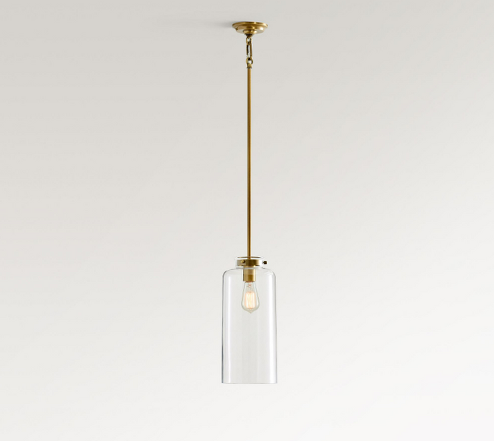 Pottery Barn Anderson Glass Cylinder Pendant