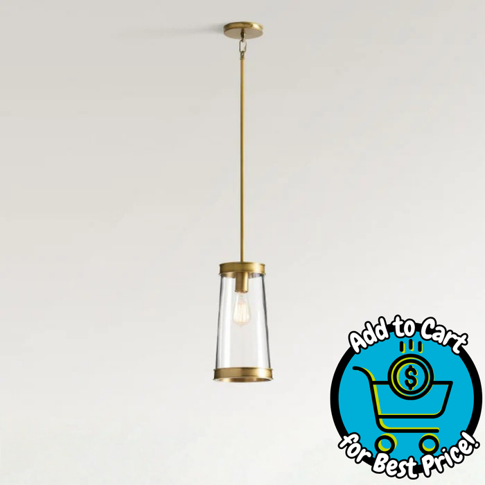 Pottery Barn Elizabeth Glass Tapered Petite Pendant