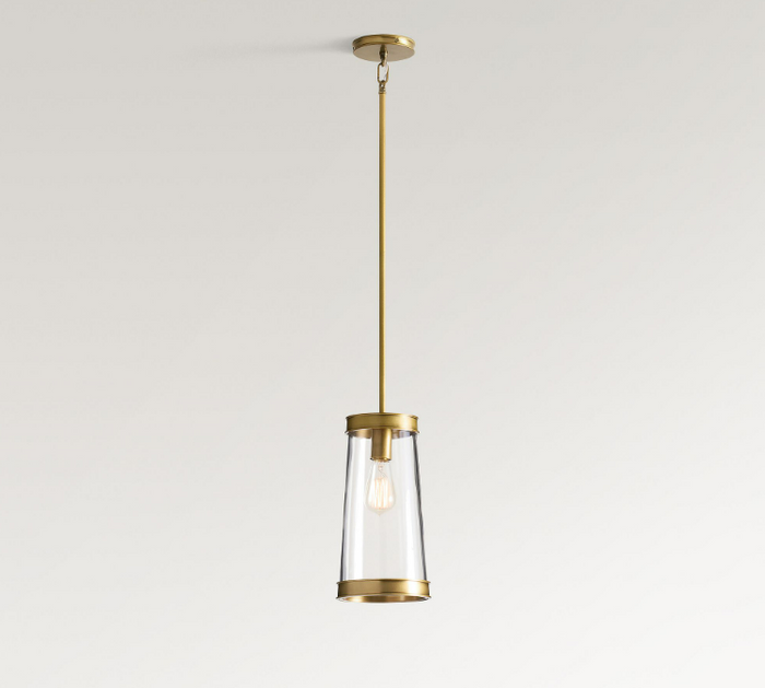 Pottery Barn Elizabeth Glass Tapered Petite Pendant