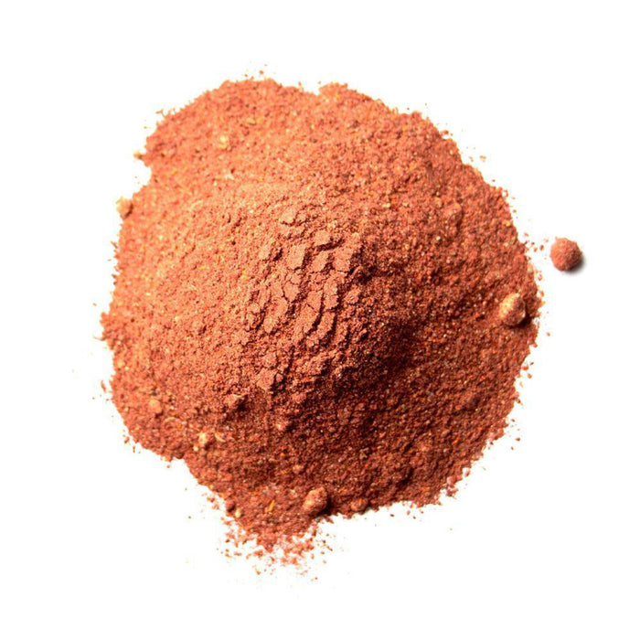 Closeup of a salmon pink powder