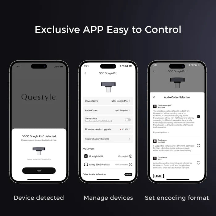 Questyle QCC Dongle Pro Lossless Bluetooth Transmitter