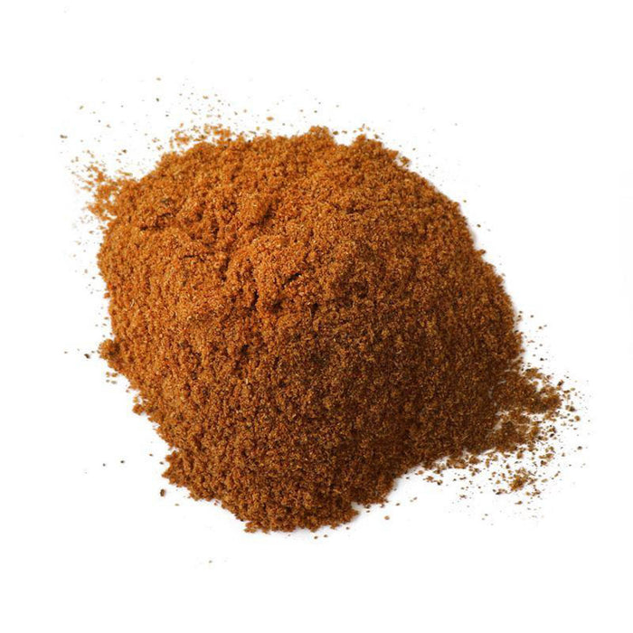 Closeup of dark orange powder