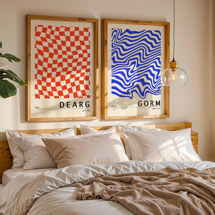Red Irish Print - Dearg. Irish colour art