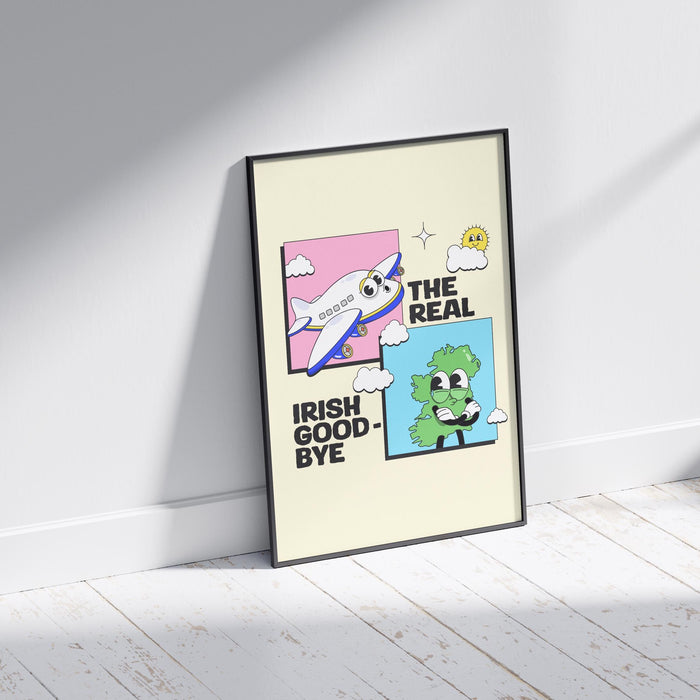 Retro Irish Print | The Real Irish Goodbye | Ireland Art