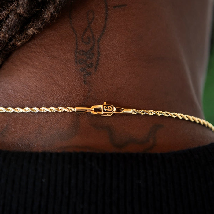 Rope Chain + Bracelet Bundle in Yellow Gold- 2mm