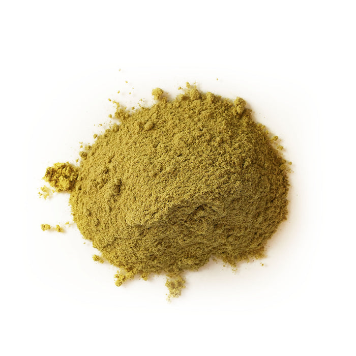 Closeup of yellow-green powder