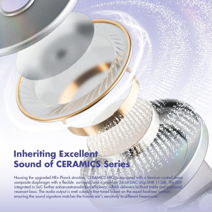 ROSESELSA CERAMICS MK2 True Wireless Stereo Earbuds