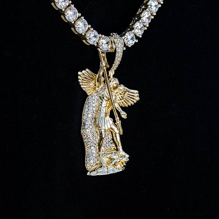 Saint Michael Pendant - Yellow Gold