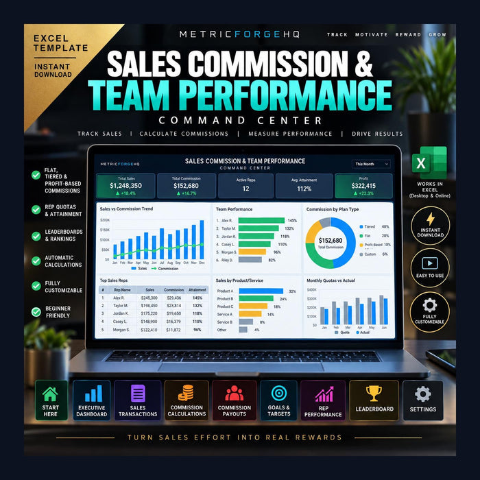 Sales Dashboard Excel Template - product preview 6