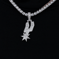 San Antonio Spurs Official NBA Micro Logo Pendant in White Gold