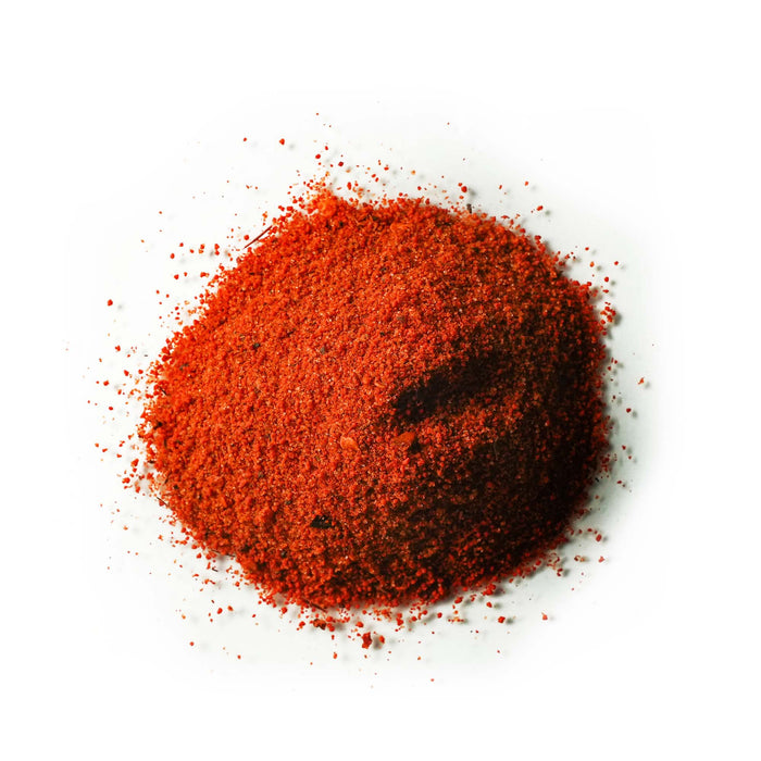 Closeup of red granules