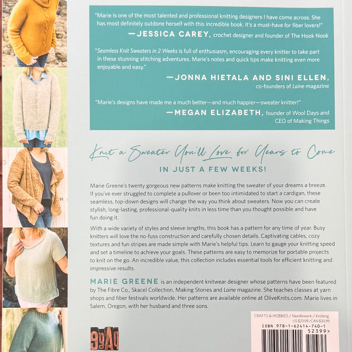 "Seamless Knit Sweaters in 2 Weeks" by Marie Greene