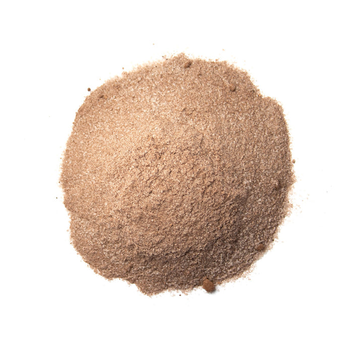 Closeup of light brown granules