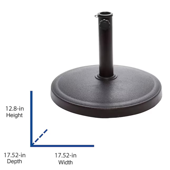 Style Selections 22-lb Black HDPE Plastic Patio Umbrella Base