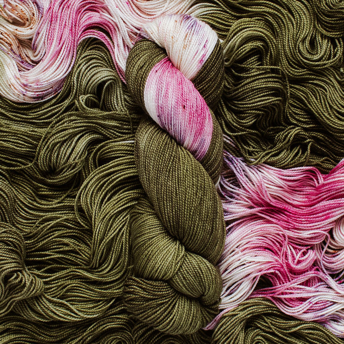 "Succulent" Assigned Pooling Hand-dyed Yarn