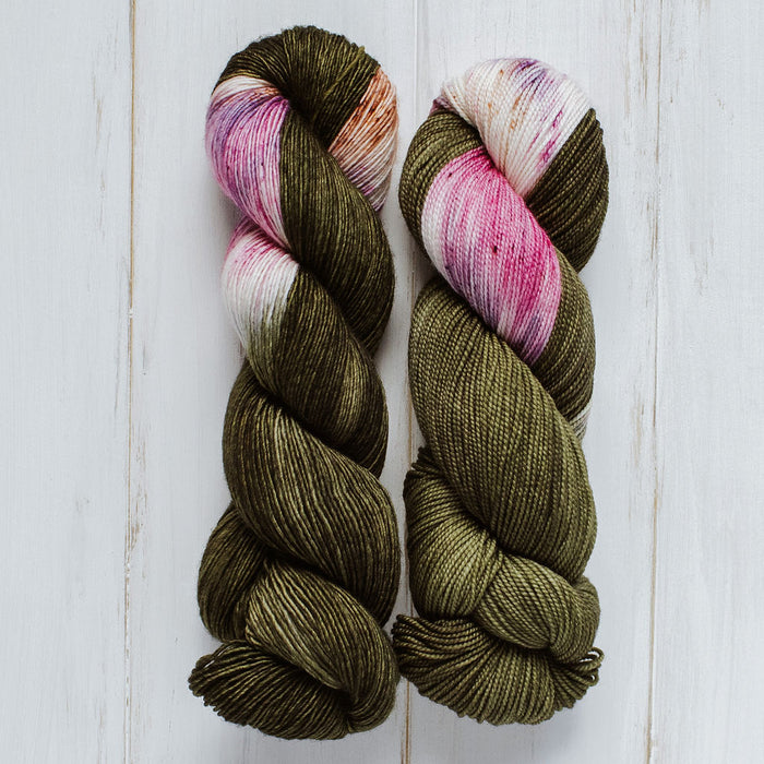 "Succulent" Assigned Pooling Hand-dyed Yarn