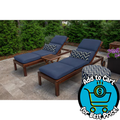 Sunbrella Chaise Cushion Sunbrella Fabric 74-in x 22.5-in Canvas Navy Patio chaise lounge chair cushion
