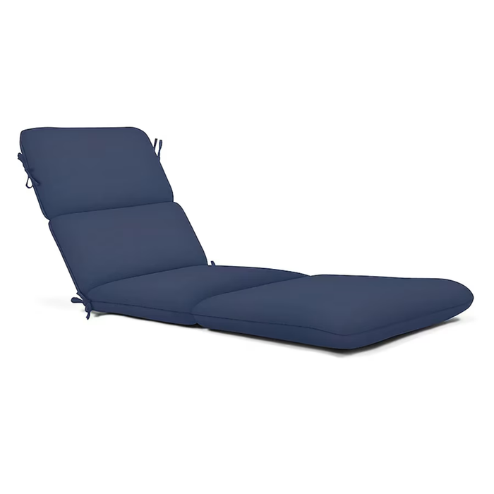 Sunbrella Chaise Cushion Sunbrella Fabric 74-in x 22.5-in Canvas Navy Patio chaise lounge chair cushion