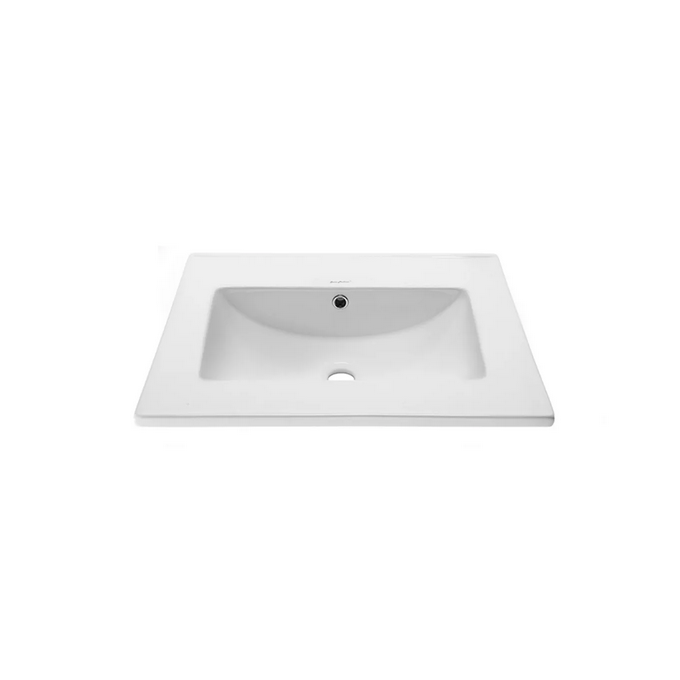Swiss Madison 24" Rectangular Ceramic Vanity Top Sink with Single Faucet Hole