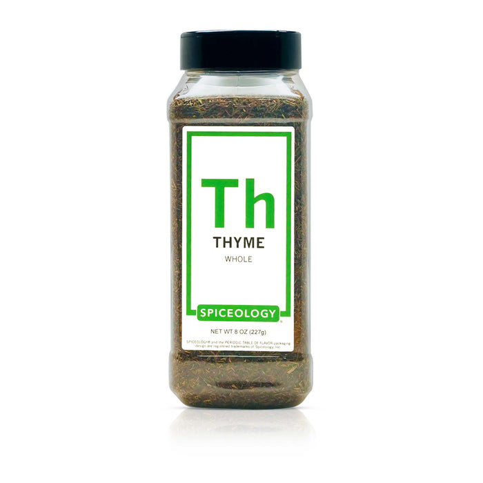 Spiceology Thyme bottle on a white background