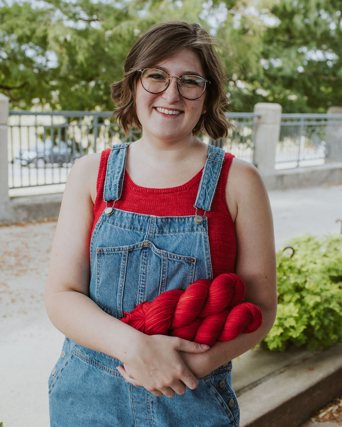 "Tomato" Hand-Dyed Yarn – Garden Collection