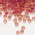 Translucent Light Cranberry-Lined Luster Topaz Miyuki Rocailles #6 - 25 gm