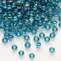 Translucent Rainbow Teal Miyuki Rocailles #6 - 25 gm