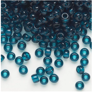 Transparent Dark Teal Miyuki Rocailles #6 - 25 gm