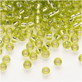 Transparent Silver-Lined Chartreuse Miyuki Rocailles #6 - 25 gm