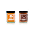 Two jars of Spicelogy seasoning, Smokey Honey Habanero and Korean BBQ on a white background