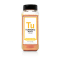 Spiceology Turmeric Root Powder with 'Tu' label on a white background