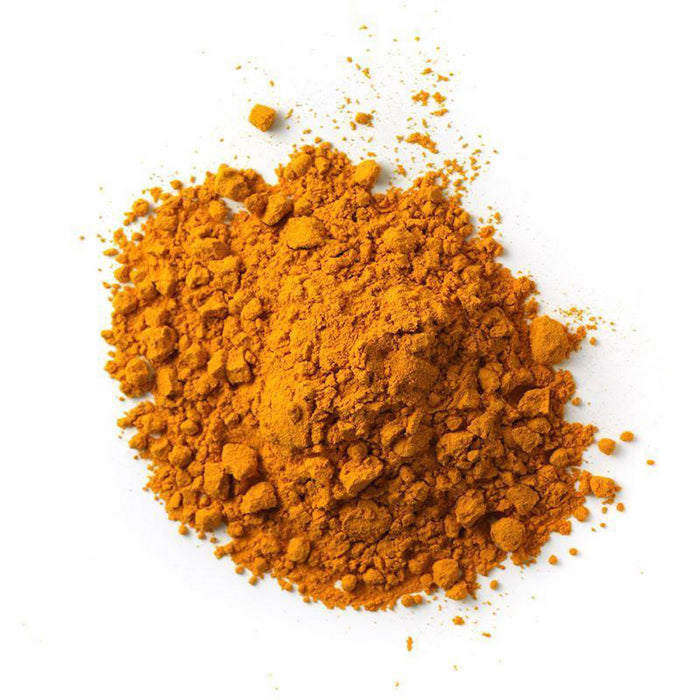 Closeup of orange-yellow powder