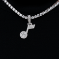 Utah Jazz Official NBA Micro Logo Pendant in White Gold