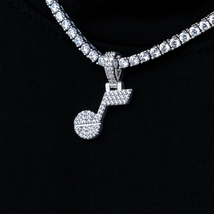 Utah Jazz Official NBA Micro Logo Pendant in White Gold