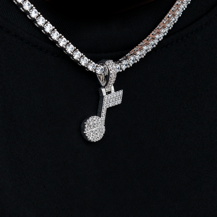Utah Jazz Official NBA Micro Logo Pendant in White Gold