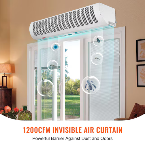 VEVOR 36" Industrial Air Door Blower Large Room 110-Volt White Through-the-Wall Air Conditioner