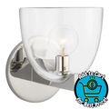 Visual Comfort Aerin Carola Single Sconce Polished Nickle