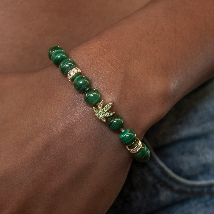 Weed Leaf Beaded Bracelet