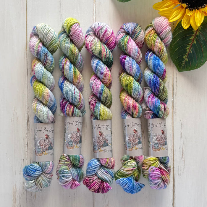 "Wildflowers" Mini Sock Hand-dyed Yarn