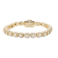 Women's 6MM Clustered Moissanite Tennis Bracelet in Yellow Gold Vermeil